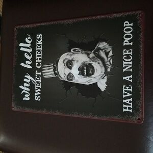 3/$25 Horror movie metal sign